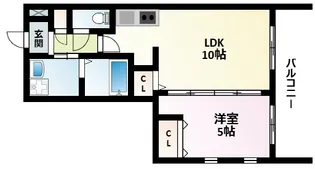 グランシス江坂【8階】の間取り