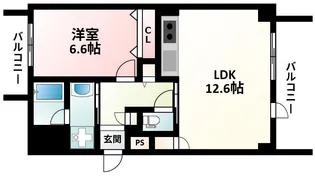 アルデール江坂【4階】の間取り
