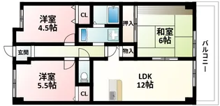パシフィックマンション【2階】の間取り