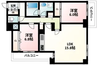 グランツ新大阪【2階】の間取り