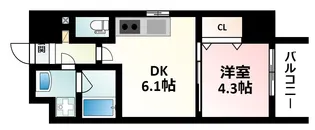 RIDGEガーデン江坂Ⅱ【7階】の間取り
