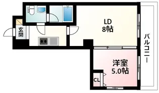 アリビオ千里豊津【5階】の間取り