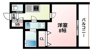 アリビオ千里豊津【3階】の間取り