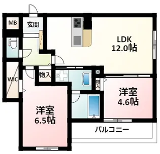 トリシア江坂【1階】の間取り
