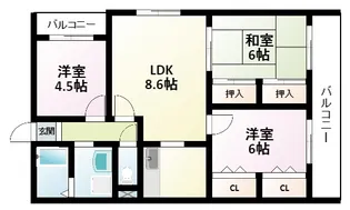 ベルフィードⅡ【8階】の間取り