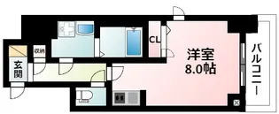 BPRレジデンス江坂【13階】の間取り