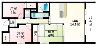 シュワーブ穂波【4階】の間取り