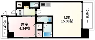 プレジオ江坂ROUGE【11階】の間取り