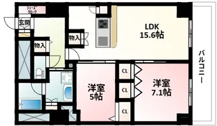 グランセジュール江坂【11階】の間取り