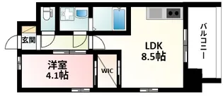 レジディア新大阪【4階】の間取り