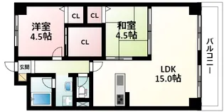 北大阪ハイツ【1階】の間取り