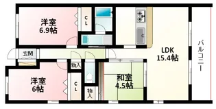グランコート江坂Ⅲ【7階】の間取り