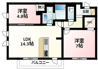 Comfort Hirosiba【1階】の間取り