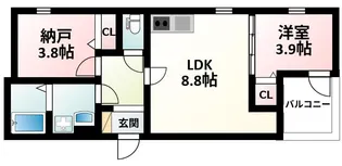 リオグランデ金田【3階】の間取り