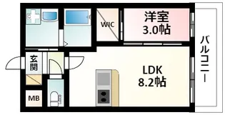 セレニテ江坂アリア【3階】の間取り
