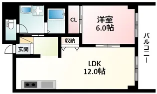 ラフィネ淀川【12階】の間取り