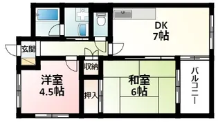第2シャトー中尾【5階】の間取り