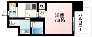 アスリート江坂Ⅱ番館【7階】の間取り