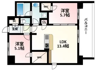F-Crest Shin-Osaka【4階】の間取り