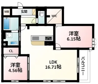 エタニティ蔵人【2階】の間取り