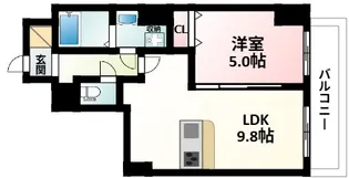 TOPAZ江坂【6階】の間取り