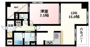 CASSIA江坂【2階】の間取り
