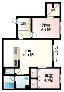 レ シルフィード【1階】の間取り