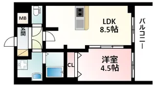 プレサンス新大阪ザ・シティ【13階】の間取り