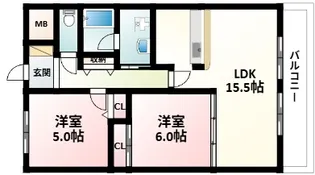 パシフィックマンションⅢ【3階】の間取り