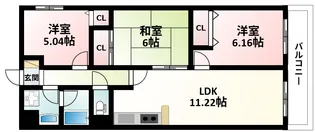 レスカーラ緑地公園【2階】の間取り