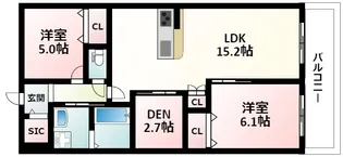 Jacaranda Yard A【3階】の間取り