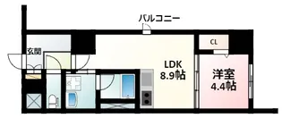 グランセジュール江坂【7階】の間取り