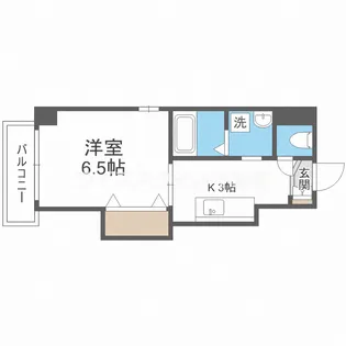 ドミール関大前【1階】の間取り
