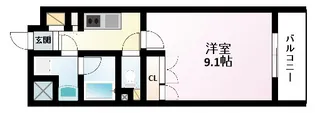 パークフラッツ江坂【9階】の間取り