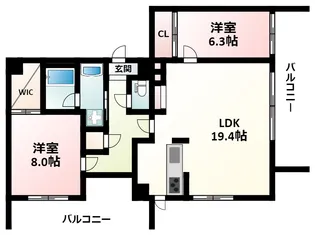東三国フラッツ【7階】の間取り