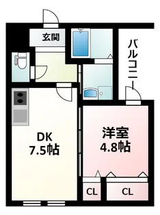 フジパレス東三国Ⅱ番館【3階】の間取り