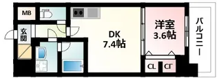 スプランディッド江坂Ⅲ【5階】の間取り
