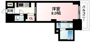 S-RESIDENCE江坂Lible【14階】の間取り