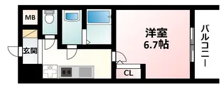 S-RESIDENCE新大阪Ridente【9階】の間取り