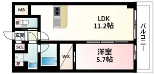 グランカーサ新大阪SOUTH【8階】の間取り