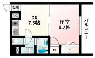グロリアス北大阪【7階】の間取り