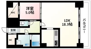プランドール新大阪【12階】の間取り