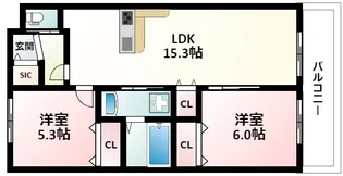 Jacaranda Yard B【1階】の間取り