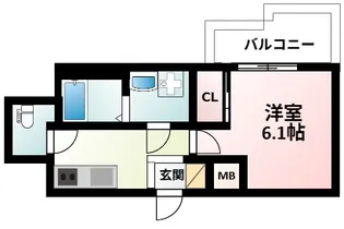 Dimus新大阪【7階】の間取り