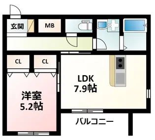 リッシュテーレ【3階】の間取り