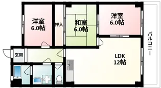 ヴィラ清和【3階】の間取り