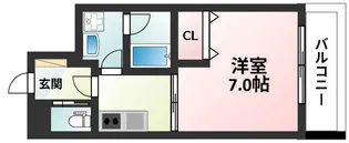 アーバンフラッツ西中島【6階】の間取り
