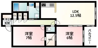 アトリア新大阪【2階】の間取り