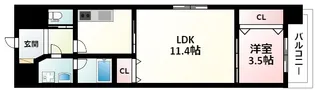 フレンシアノイエ江坂【8階】の間取り