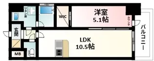 スプランディッド江坂Ⅲ【4階】の間取り